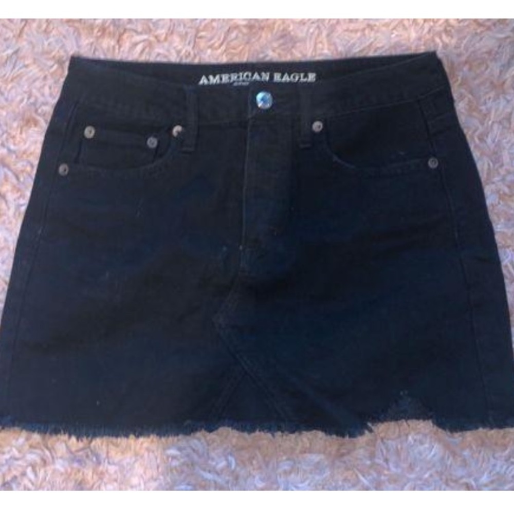 Black Denim Skirt